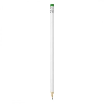 PIGMENT WHITE, drvena olovka hb sa gumicom, svetlo zelena