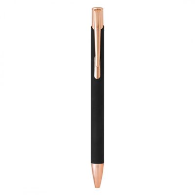 OGGI ROSE GOLD, metalna hemijska olovka, crna