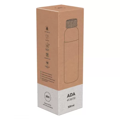 ADA, sportska boca sa silikonskom navlakom, 500 ml, crna