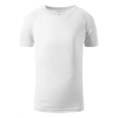 RECORD KIDS, dečja sportska majica sa raglan rukavima, 130 g/m2, bela