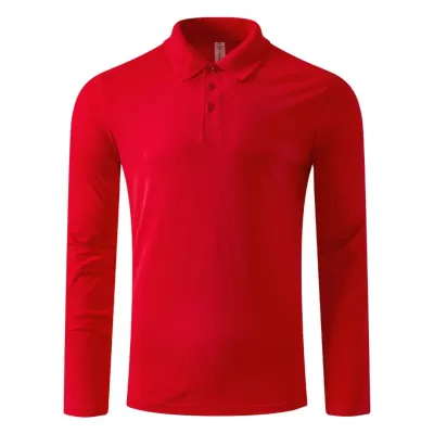 UNO LSL, pamučna polo majica dugih rukava, 180 g/m2, crvena