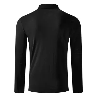 UNO LSL, pamučna polo majica dugih rukava, 180 g/m2, crna
