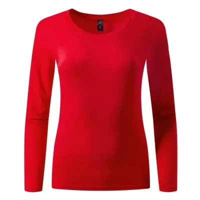 MISS, ženska pamučna majica dugih rukava, 160 g/m2, crvena