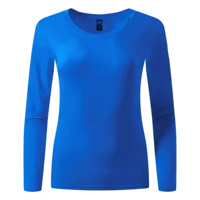 MISS, ženska pamučna majica dugih rukava, 160 g/m2, rojal plava