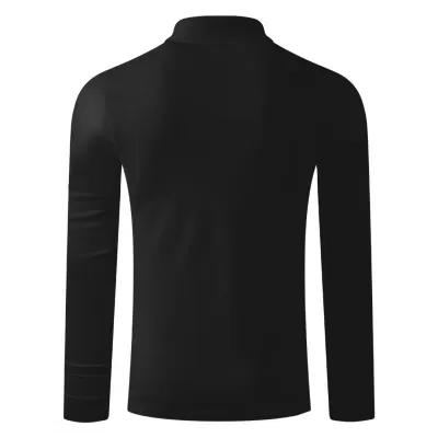 GATOR, pamučna polo majica dugih rukava, 200 g/m2, crna