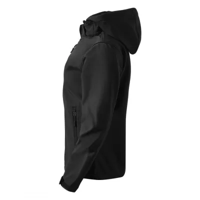 PROTECT MEN, softshell jakna sa skidajućom kapuljačom, crna