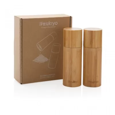 Ukiyo bamboo salt and pepper mill set