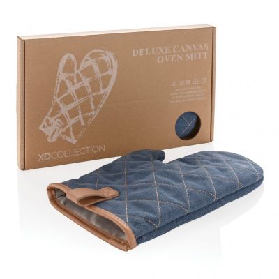 Deluxe canvas oven mitt