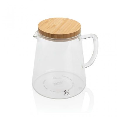 Ukiyo borosilicate glass carafe with bamboo lid 1.2L