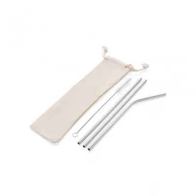 Reusable stainless steel 3 pcs straw set