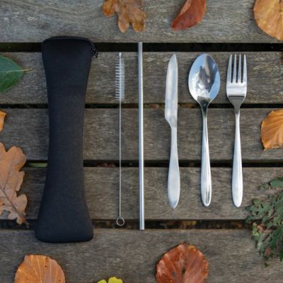 4 PCS stainless steel re-usable cutlery set