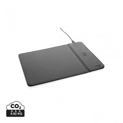 Swiss Peak RCS recycled PU 10W wireless charging mousepad