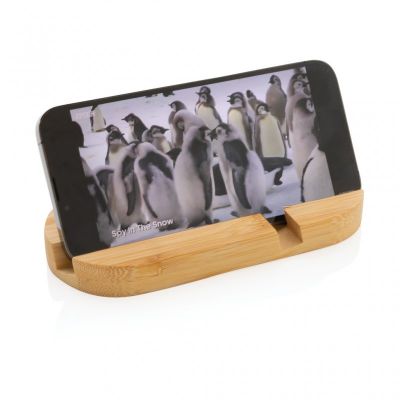 Bamboo tablet and phone holder