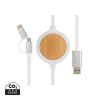 3-in-1 cable with 5W bamboo wireless charger