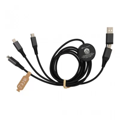 Terra RCS recycled aluminium 120cm 6-in-1 cable