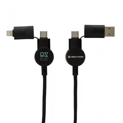 Oakland RCS recycled plastic 6-in-1 fast charging 45W cable