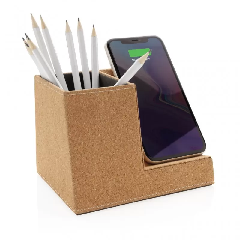 Cork pen holder and 5W wireless charger