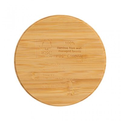 Bamboo 5W round wireless charger