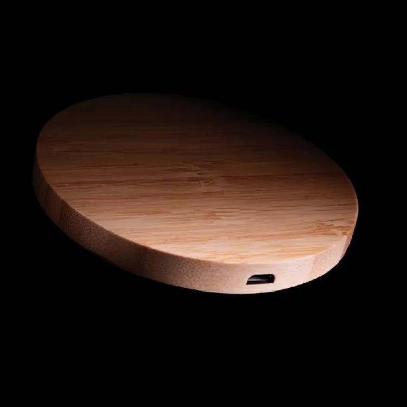 Bamboo 5W round wireless charger