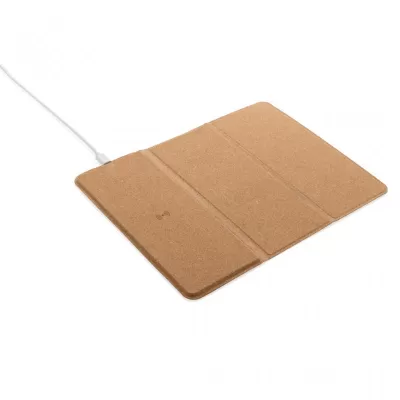 10W wireless charging cork mousepad and stand