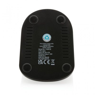 RCS recycled plastic double coil wireless stand 15W