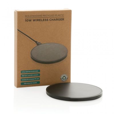 RCS standard recycled plastic 10W wireless charger