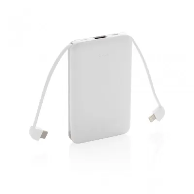 5.000 mAh Pocket Powerbank with integrated cables