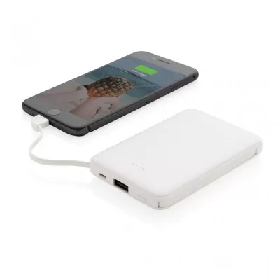 5.000 mAh Pocket Powerbank with integrated cables