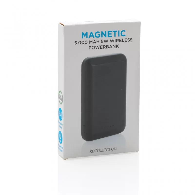 Magnetic 5.000 mAh 5W wireless powerbank