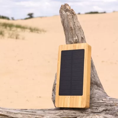 Sunwick 10.000 mAh Bamboo solar powerbank