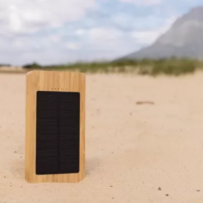 Sunwick 10.000 mAh Bamboo solar powerbank