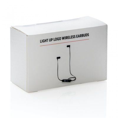 Light up logo wireless earbuds