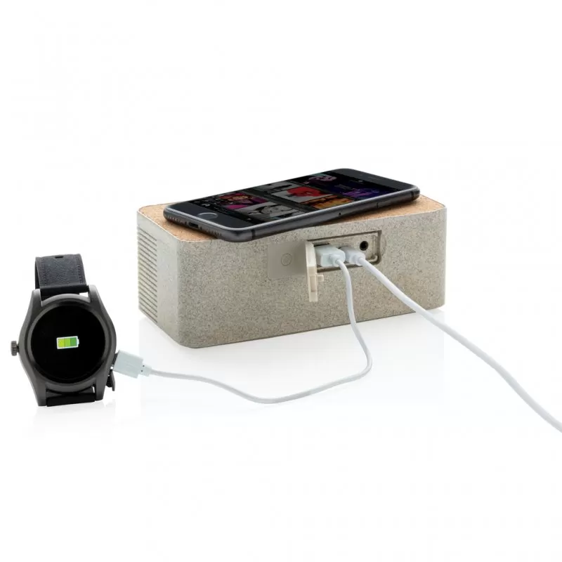 Wheatstraw wireless charging speaker