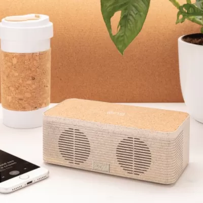 Wheatstraw wireless charging speaker