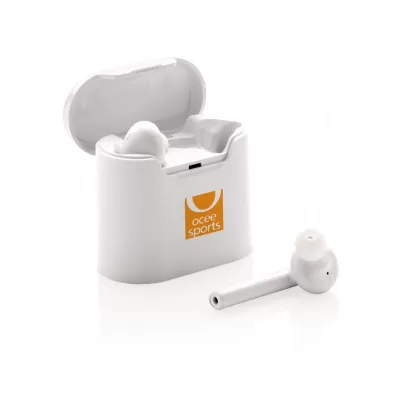 Liberty wireless earbuds in charging case