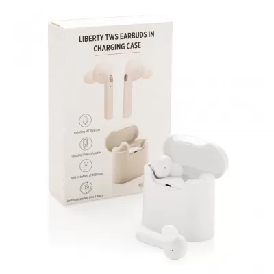 Liberty wireless earbuds in charging case