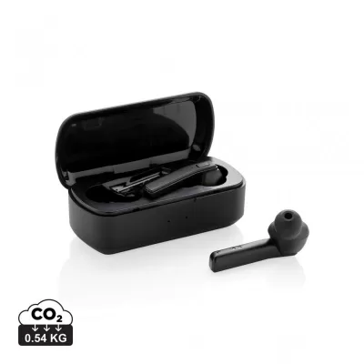 Free Flow TWS earbuds in charging case