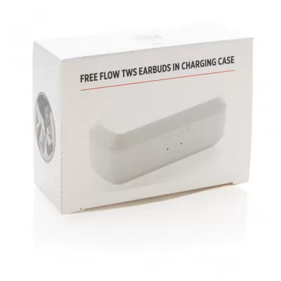 Free Flow TWS earbuds in charging case