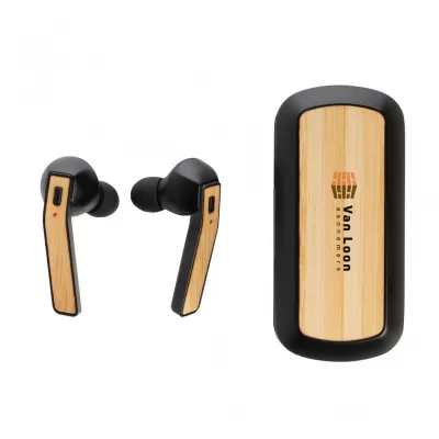 Bamboo Free Flow TWS earbuds in case