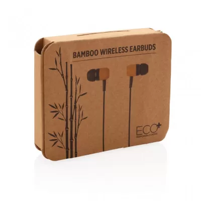 Bamboo wireless earbuds