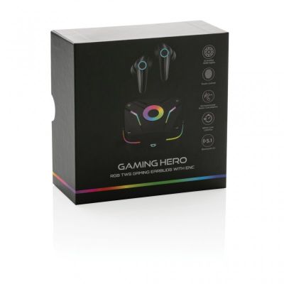 RGB gaming earbuds with ENC