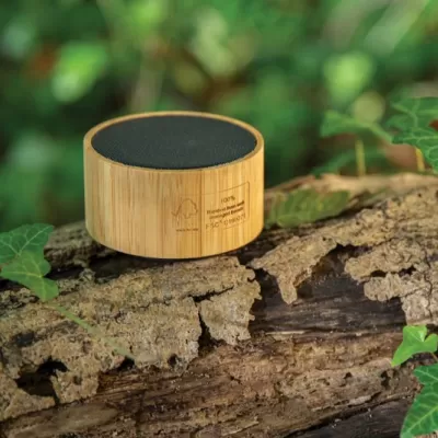 RCS recycled plastic and bamboo 3W wireless speaker