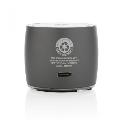 Swiss Peak RCS recycled aluminium 3W bass speaker