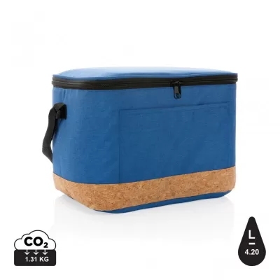 Impact AWARE™ XL RPET two tone cooler bag with cork detail