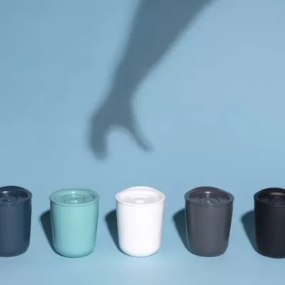 Simplistic antimicrobial coffee tumbler