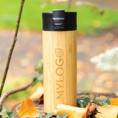 Bogota vacuum bamboo coffee mug