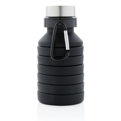 Leakproof collapsible silicone bottle with lid