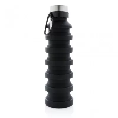 Leakproof collapsible silicone bottle with lid