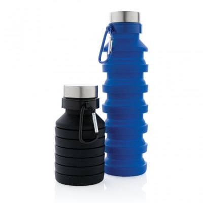 Leakproof collapsible silicone bottle with lid