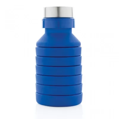 Leakproof collapsible silicone bottle with lid